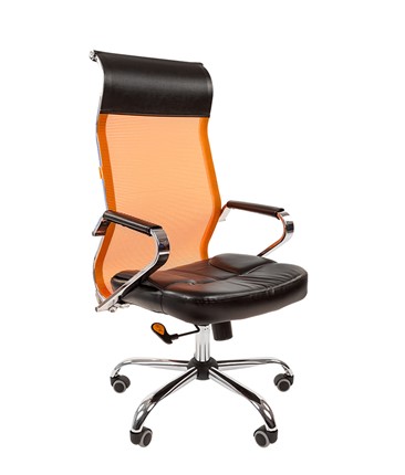Кресло CHAIRMAN 700 сетка, цвет оранжевый в Салехарде - изображение