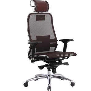 Кресло компьютерное Samurai S-3.04, темно-бордовый в Губкинском