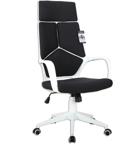 Кресло компьютерное Brabix Premium Prime EX-515 (пластик белый, ткань, черное) в Салехарде - предосмотр