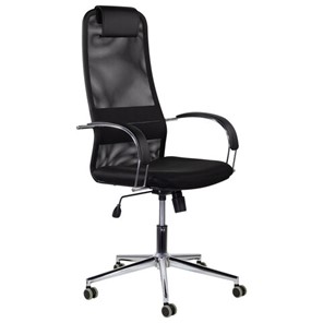 Компьютерное кресло Brabix Premium Pilot EX-610 CH (хром, ткань-сетка, черное) 532417 в Ноябрьске