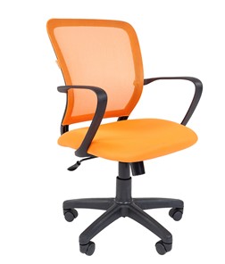 Кресло офисное CHAIRMAN 698 black TW, ткань, цвет оранжевый в Надыме