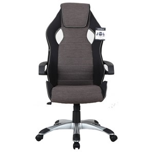 Кресло офисное Brabix Techno GM-002 (ткань, черное/серое, вставки белые) в Салехарде - предосмотр