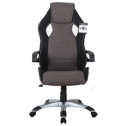 Кресло офисное Brabix Techno GM-002 (ткань, черное/серое, вставки белые) в Салехарде - изображение