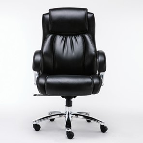 Кресло компьютерное Brabix Premium Status HD-003 (рециклированная кожа, хром, черное) 531821 в Губкинском