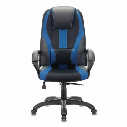 Компьютерное кресло Brabix Premium Rapid GM-102 (экокожа/ткань, черное/синее) 532106 в Салехарде - изображение
