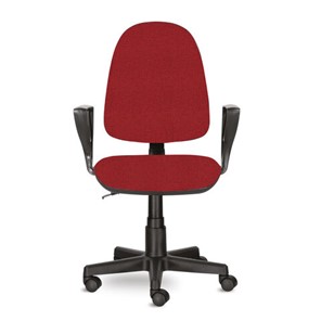 Кресло компьютерное Brabix Prestige Ergo MG-311 (регулируемая эргономичная спинка, ткань, красное) в Салехарде