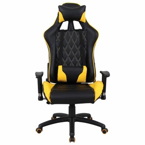 Кресло Brabix GT Master GM-110 (две подушки, экокожа, черное/желтое) 531927 в Губкинском