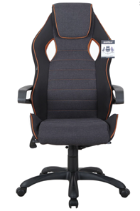 Кресло Brabix Techno Pro GM-003 (ткань, черное/серое, вставки оранжевые) в Новом Уренгое