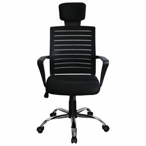 Кресло офисное Brabix Victory MG-016 (подголовник, хром, черное) 531924 в Новом Уренгое