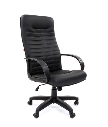 Офисное кресло CHAIRMAN 480 LT, экокожа, цвет черный в Салехарде - изображение