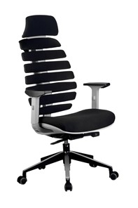Офисное кресло Riva Chair SHARK (Черный/серый) в Салехарде