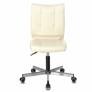 Офисное кресло Brabix Stream MG-314 (без подлокотников, пятилучие серебристое, экокожа, бежевое) 532078 в Тарко-Сале