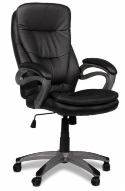 Компьютерное кресло J 9302 экокожа /пластик, черный в Салехарде - изображение