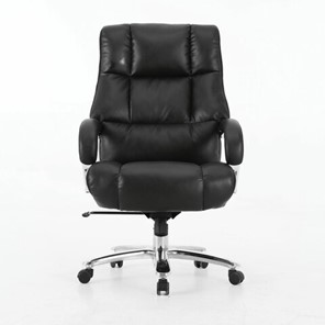 Кресло офисное Brabix Premium Bomer HD-007 (рециклированная кожа, хром, черное) 531939 в Муравленко