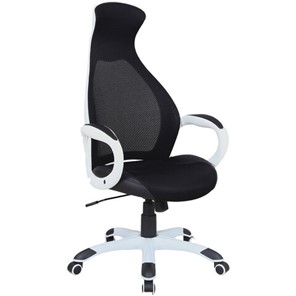 Офисное кресло Brabix Premium Genesis EX-517 (пластик белый, ткань/экокожа/сетка черная) 531573 в Ноябрьске