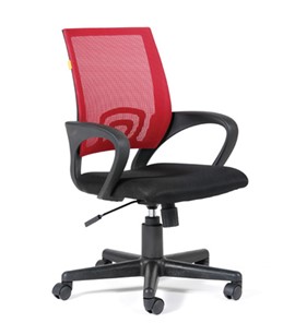 Кресло компьютерное CHAIRMAN 696 black Сетчатый акрил DW69 красный в Муравленко
