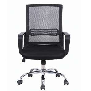 Компьютерное кресло Brabix Daily MG-317 (с подлокотниками, хром, черное) в Надыме