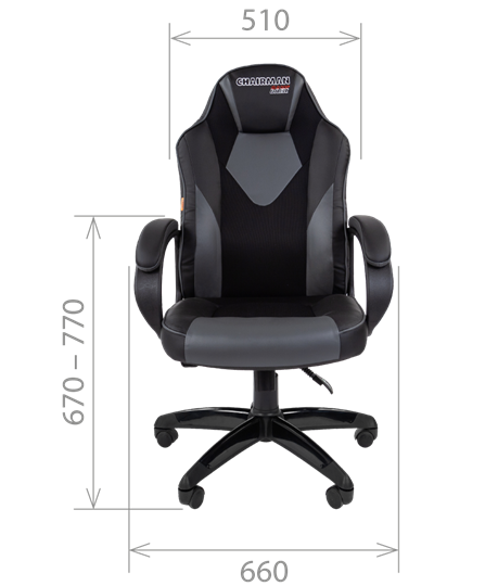 Компьютерное кресло CHAIRMAN GAME 17, цвет черный / голубой в Салехарде - изображение 1
