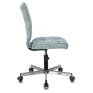 Кресло офисное Brabix Stream MG-314 (без подлокотников, пятилучие серебристое, ткань, серо-голубое) в Салехарде - предосмотр 1