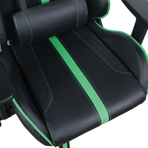 Кресло компьютерное Brabix GT Carbon GM-120 (две подушки, экокожа, черное/зеленое) в Салехарде - предосмотр 7