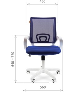 Кресло CHAIRMAN 696 white, ткань, цвет синий в Салехарде - предосмотр 1