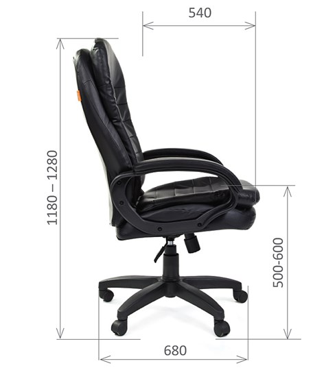Компьютерное кресло CHAIRMAN 795 LT, экокожа, цвет черный в Салехарде - изображение 2
