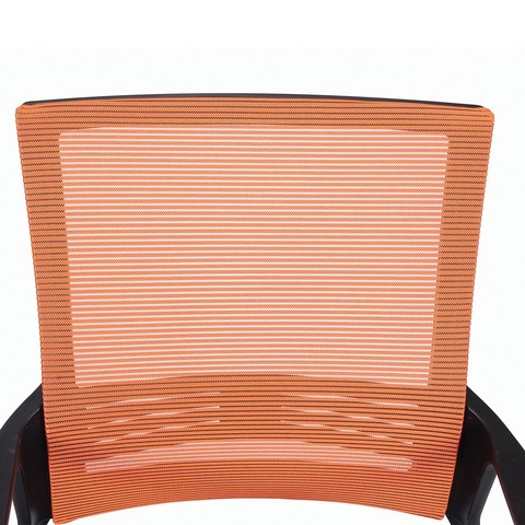 Кресло компьютерное Brabix Balance MG-320 (с подлокотниками, комбинированное черное/оранжевое) 531832 в Новом Уренгое - изображение 4