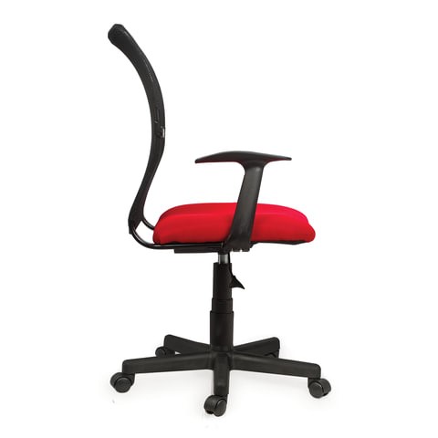 Кресло Brabix Spring MG-307 (с подлокотниками, комбинированное красное/черное TW) в Салехарде - изображение 1