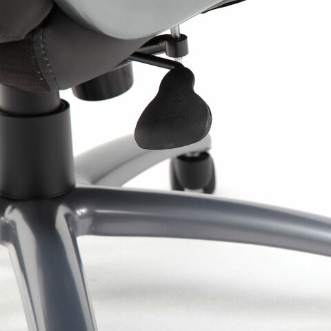 Офисное кресло Brabix Premium Strong HD-009 (экокожа черная, ткань серая) в Салехарде - изображение 10