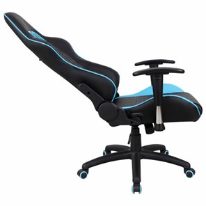 Кресло компьютерное Brabix GT Master GM-110 (две подушки, экокожа, черное/голубое) в Салехарде - предосмотр 4