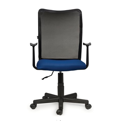 Компьютерное кресло Brabix Spring MG-307 (с подлокотниками, комбинированное синее/черное TW) в Салехарде - изображение 2