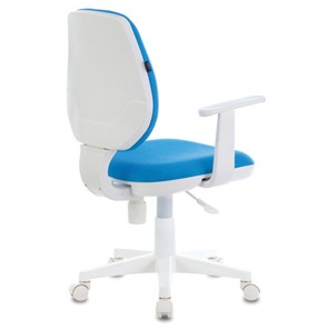 Компьютерное кресло Brabix Fancy MG-201W (с подлокотниками, пластик белый, голубое) 532411 в Ноябрьске - предосмотр 3