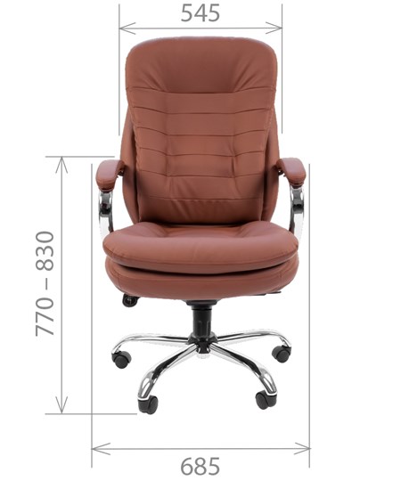 Кресло CHAIRMAN 795 экокожа, цвет коричневый в Лабытнанги - изображение 1