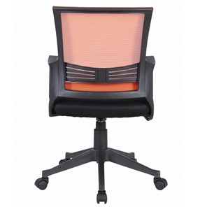 Кресло компьютерное Brabix Balance MG-320 (с подлокотниками, комбинированное черное/оранжевое) 531832 в Новом Уренгое - предосмотр 2