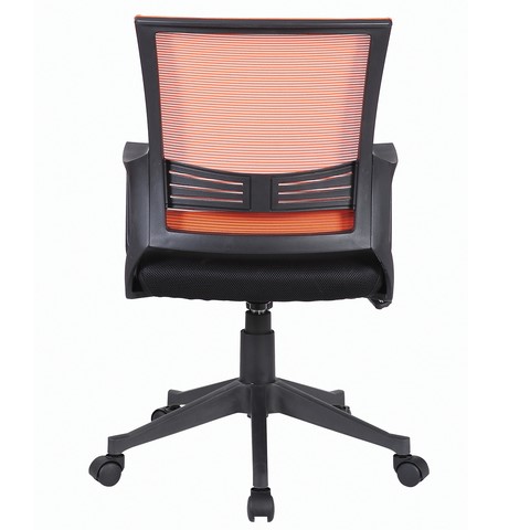 Кресло компьютерное Brabix Balance MG-320 (с подлокотниками, комбинированное черное/оранжевое) 531832 в Новом Уренгое - изображение 2