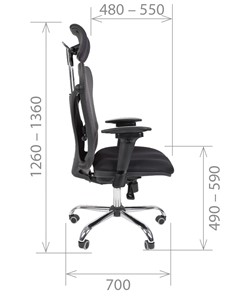 Офисное кресло CHAIRMAN 769, ткань TW 12, цвет черный в Салехарде - предосмотр 2