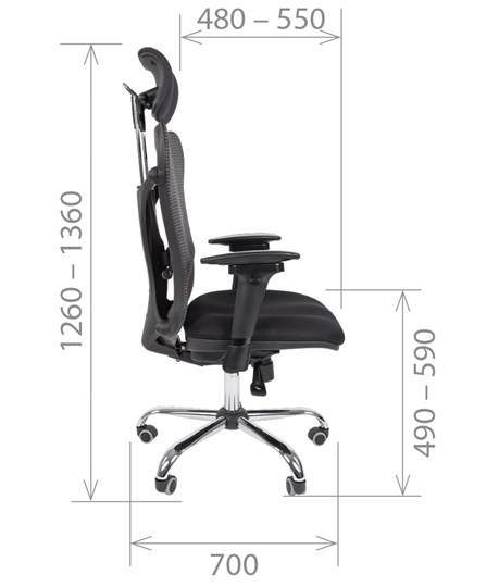 Офисное кресло CHAIRMAN 769, ткань TW 12, цвет черный в Салехарде - изображение 2