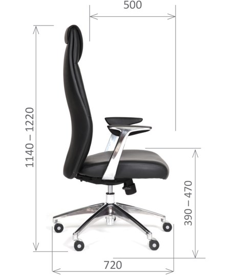 Кресло CHAIRMAN Vista Экокожа премиум черная в Надыме - изображение 2