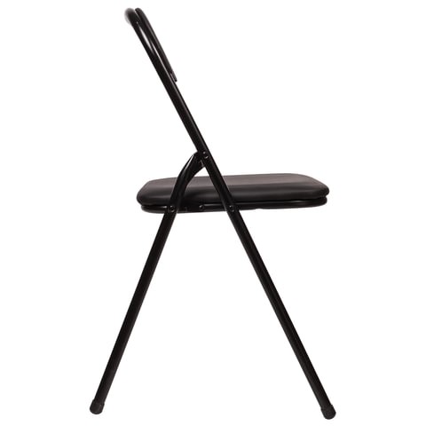 Офисный стул складной Brabix Golf CF-007 (черный каркас, кожзам черный) в Салехарде - изображение 2
