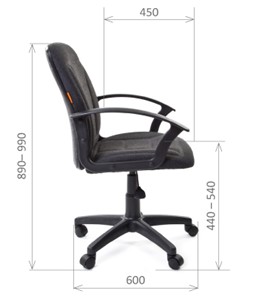 Кресло CHAIRMAN 627 ткань, цвет серый в Салехарде - предосмотр 2