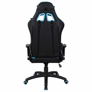 Кресло компьютерное Brabix GT Master GM-110 (две подушки, экокожа, черное/голубое) 531928 в Надыме - предосмотр 3