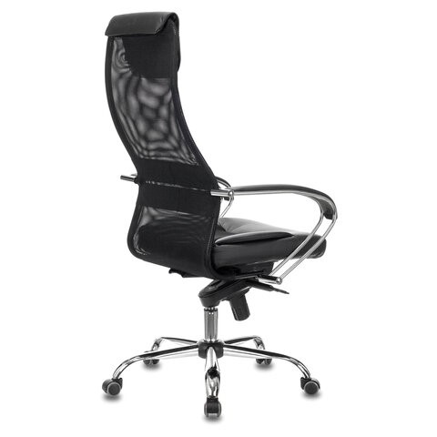 Компьютерное кресло Brabix Premium Stalker EX-609 PRO (хром, мультиблок, ткань-сетка/экокожа, черное) 532416 в Салехарде - изображение 2