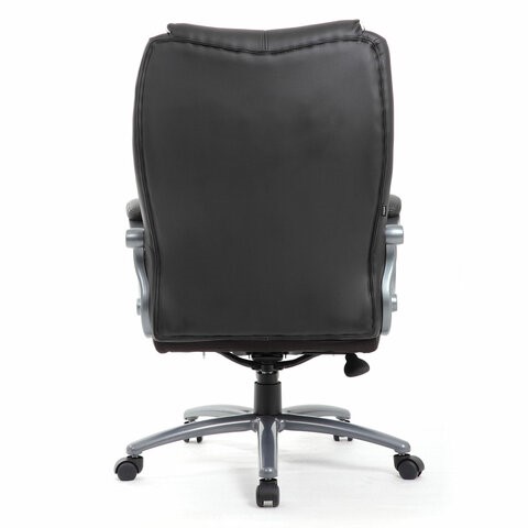 Офисное кресло Brabix Premium Strong HD-009 (экокожа черная, ткань серая) в Салехарде - изображение 3