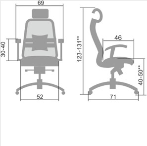 Офисное кресло Samurai S-3.04, черный плюс в Салехарде - предосмотр 4