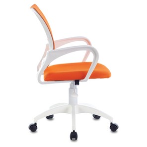 Компьютерное кресло Brabix Fly MG-396W (с подлокотниками, пластик белый, сетка, оранжевое) в Салехарде - предосмотр 2