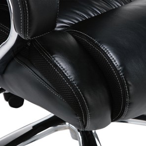 Кресло компьютерное Brabix Premium Status HD-003 (рециклированная кожа, хром, черное) 531821 в Надыме - предосмотр 9