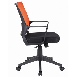 Кресло компьютерное Brabix Balance MG-320 (с подлокотниками, комбинированное черное/оранжевое) в Салехарде - предосмотр 1