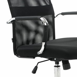 Кресло Brabix Fit EX-514 (с подголовником, хром, черное) в Салехарде - предосмотр 9