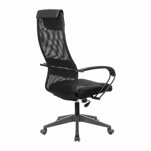 Кресло офисное Brabix Premium Stalker EX-608 PL (ткань-сетка/кожзам, черное) 532090 в Надыме - изображение 3