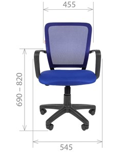 Офисное кресло CHAIRMAN 698 black TW-05, ткань, цвет синий в Салехарде - предосмотр 1
